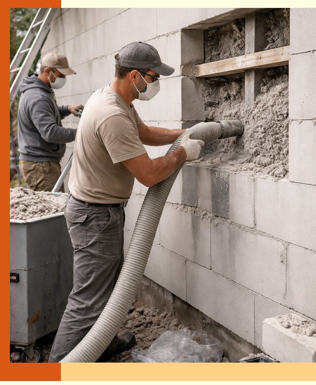 Утепление дома из газобетона эковатой в чусовом